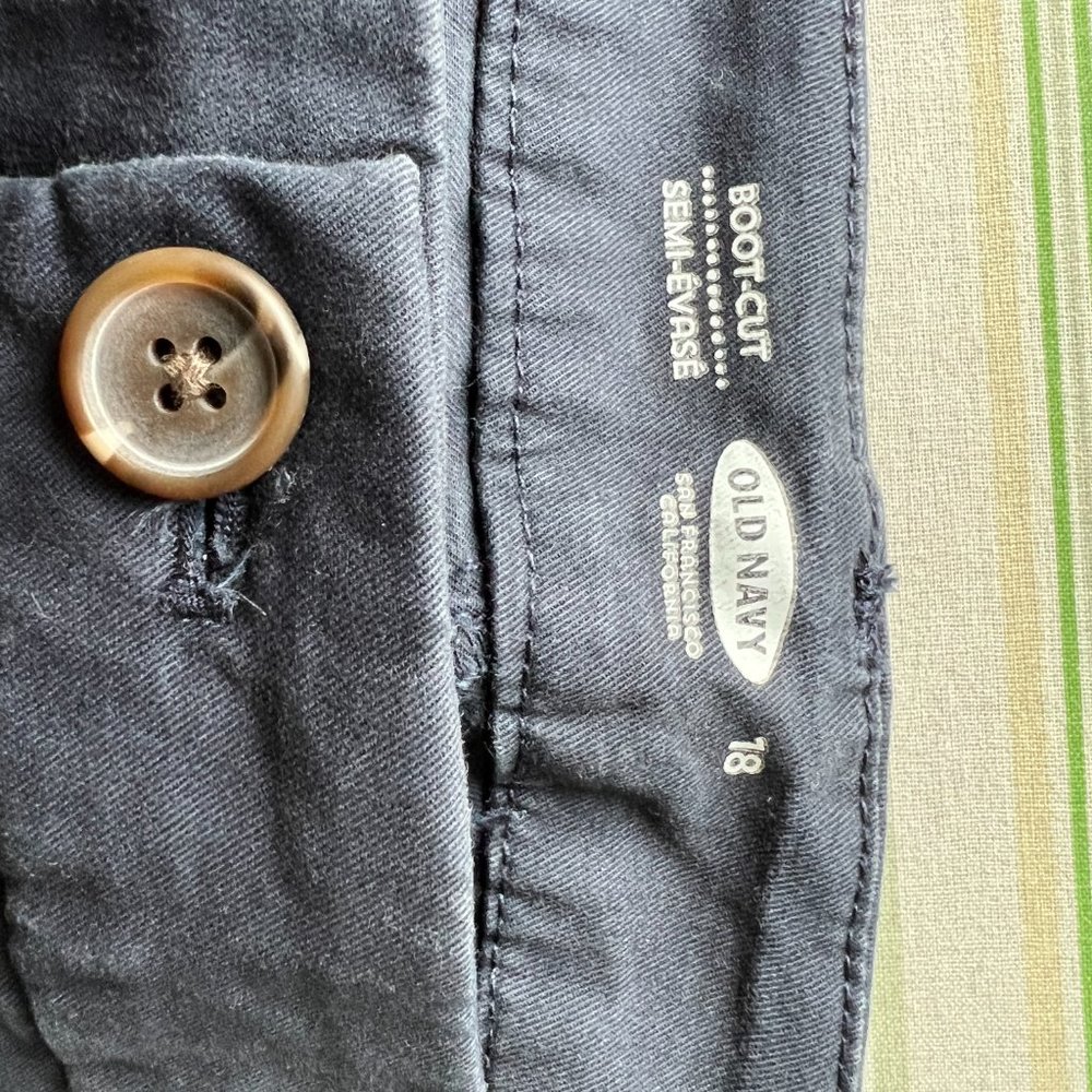 Old Navy Bootcut Khaki Pants - Navy Blue - Size 18 - Picture 8 of 8